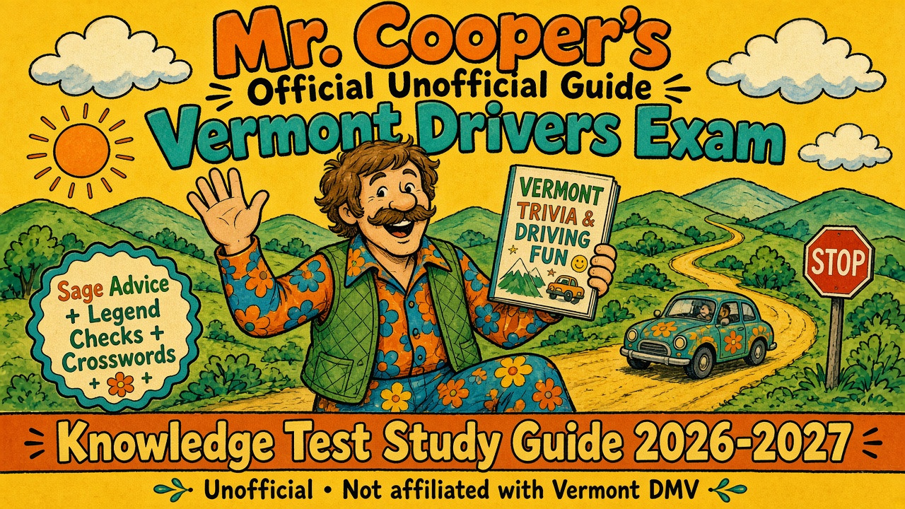 Cover of Mr. Cooper’s Official Unofficial Guide to the Vermont Drivers Exam